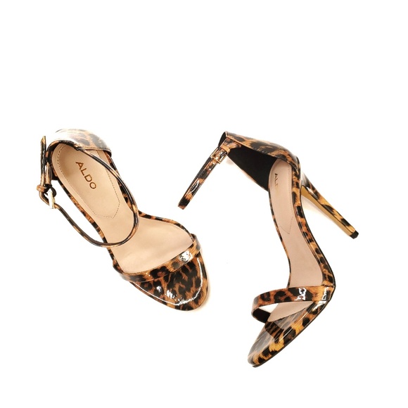 Aldo Shoes - ALDO Leopard Print High Heels Sleek Sandal